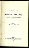 A Bibliography of Welsh Ballads Printed in the 18th Century