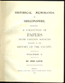 Historical Memoranda of Breconshire...