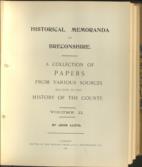 Historical Memoranda of Breconshire...