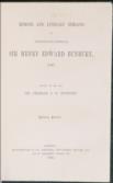 Memoir and Literary Remains of Lieutenant-General Sir Henry Edward Bunbury,