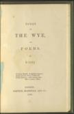 Songs of the Wye, and Poems,