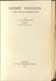Henry Vaughan A Life and Interpretation