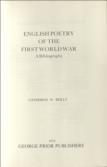 English Poetry of the First World War A Bibliography