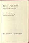 Emily Dickinson A Bibliography: 1850-1966 [1830-1886]