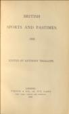 British Sports and Pastimes. 1868.