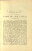 Higher Education in Wales. Debate in the House of Commons, on Thursday, July 1st, 1879, on Mr. Hussey Vivian
