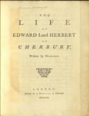 The Life of Edward Lord Herbert of Cherbury