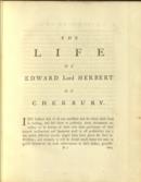 The Life of Edward Lord Herbert of Cherbury