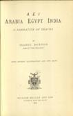 AEI Arabia Egypt India A Narrative of Travel