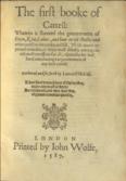 The first booke of Cattell: wherein is shewed the gouernment of oxen, kine, calues, and how to vse bulles and other cattell to the yoake, and fell. With diuers approued remedies, to helpe most diseases among cattell: most necessarie for all, especially for husband men, hauing the gouernment of any such cattell
