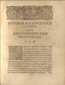 Historiae Ecclesiasticae Primi a Christo Nato Seculi Patita WITH Thomae Ittagii.... de Haeresiarchis aevi Apotolici & Apostolico proximi WITH Apendix Dissetationis de Haeresiarchis