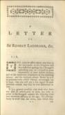 A Letter to Sir Robert Ladbroke, Knt. Senior Alderman.... With an attempt to shew the good Effects which may reasonably be expected from the Confinement of Criminals in Separate Apartments