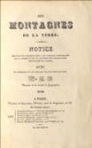 Des Montagnes de la Terre. NOTICE Servant de Commentaire a un Tableau Comparatif de la Forme et de la Hauteur Principales Montagnes du Globe; Avec Un Appendice sur les Cascades les Plus Remarquables