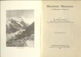 Mountain Memories A Pilgrimage of Romance