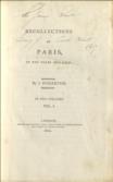 Recollections of Paris, in the Years 1802-3-4-5.