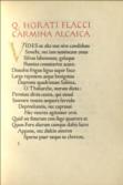 Quinti Horati Flacci Carmina Alcaica.     (Carmina Sapphica)